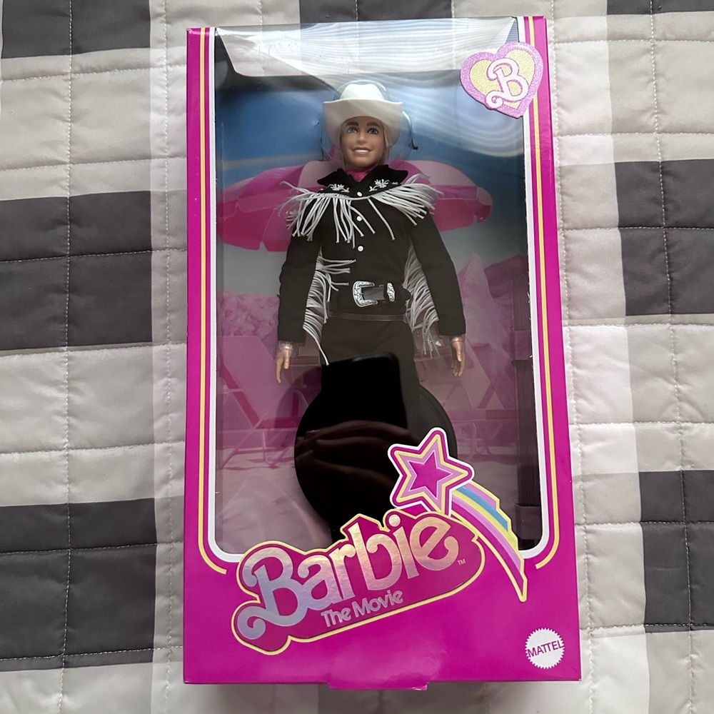 ((SOLD)) Barbie The Movie Ken Doll Black and White Western Outfit